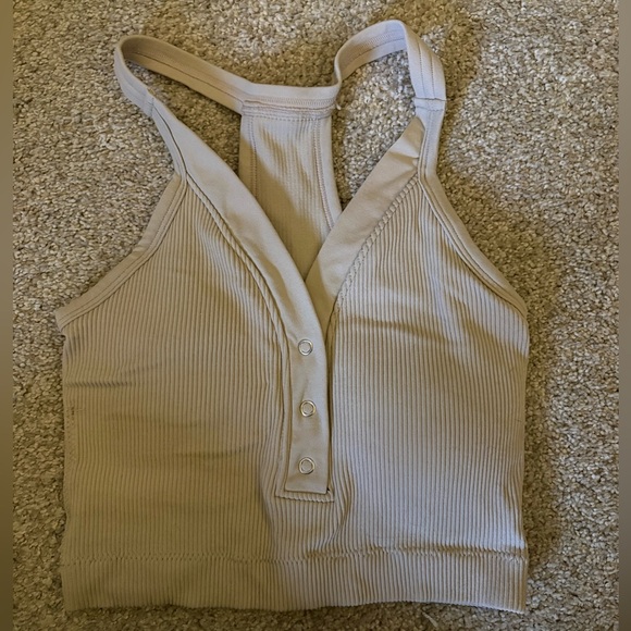 Tan Ribbed Tank Top - Picture 6 of 7